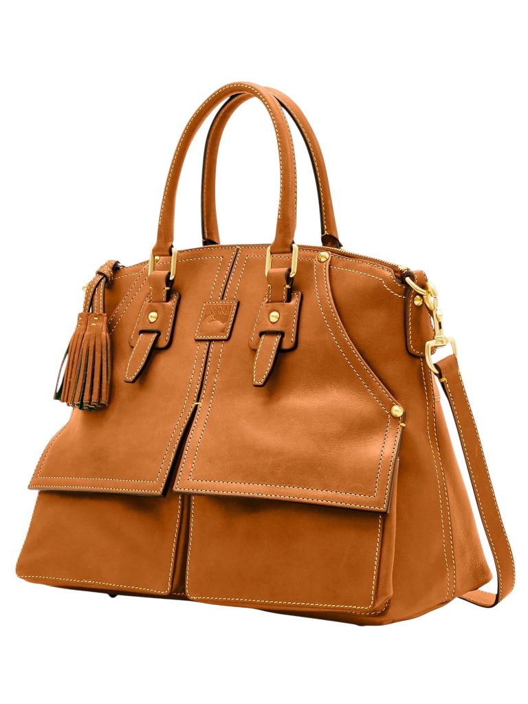 Nwt Florentina Clayton Leather Satchel Natural 8l419-Na
